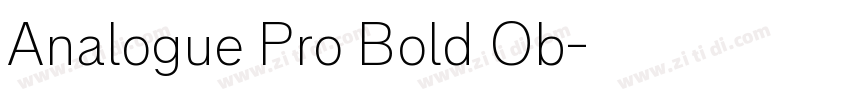 Analogue Pro Bold Ob字体转换